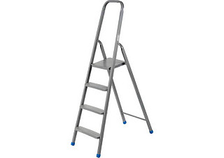 Стремянка стальная 4 ступени ЯРУС площадка h=0,77м, до 120кг