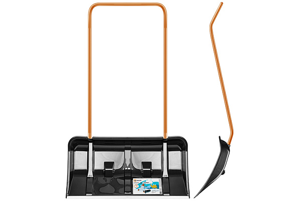 Скрепер для снега Центроинструмент Бедуин пластмассовый, на колесиках (45х80х160см) (0365)