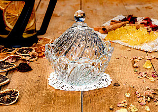 Сахарница с крышкой ПУ 13,5см 300 мл ПУ TOYO 160 (24/1) Иран