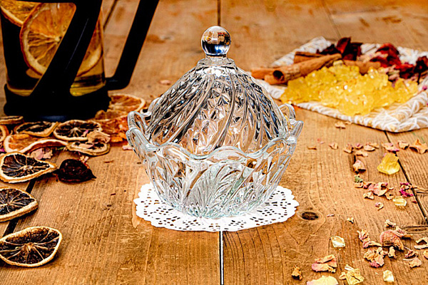 Сахарница с крышкой ПУ 13,5см 300 мл ПУ TOYO 160 (24/1) Иран