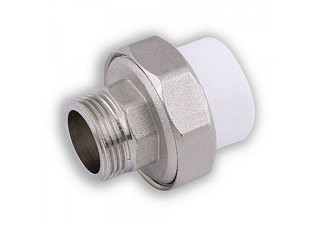 Муфта ПП разъемная НР 20х1/2" VPL БЕЛЫЙ (1/100)