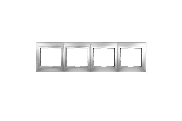 Рамка SMARTBUY Венера 4-местная горизонтальная серебро (SBE-01s-00-FR-4) (478)