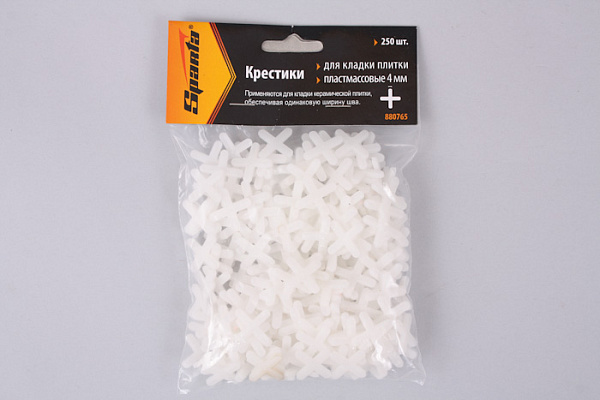 Крестики для плитки пластм. 4,0мм 250шт 880765 (10/100)