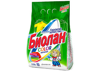 Порошок стиральный БИОЛАН автомат колор 1,2кг (1/7)