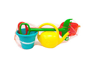 Набор детский "Юный садовод-3" (грабли, лопатка, ведерко, лейка)