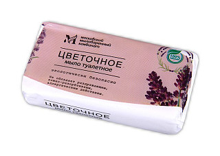 Мыло туалетное ММК Цветочное в цветной обертке 100гр 1/80 (МКТУ1321)
