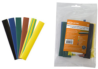 Термоусаживаемая трубка TDM ТУТнг 12/6 набор (7 цветов по 3 шт. 100мм) (0518-0506)