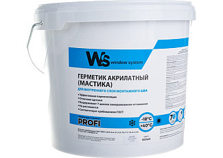 Герметик WINDOW SYSTEM белый для внутреннего пароизоляционного слоя монтажного шва 7,0кг (9492)