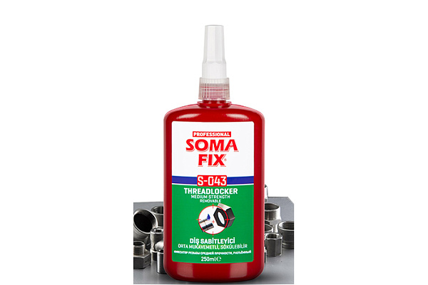 Анаэробный клей SOMA FIX (фиксатор резьбы средней прочности, 50мл) Турция S043