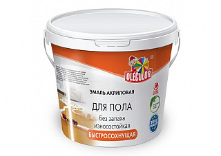 Эмаль акриловая для пола OLECOLOR желто-коричневый (1,0кг)