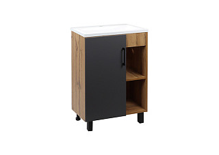 Тумба Лофт DORATIZ под умывальник Сомо 60, графит, ватан 800х470х830мм (9912.016) 