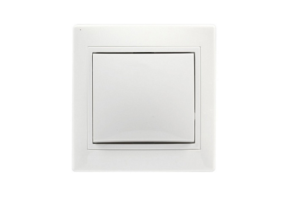 Выключатель Smartbuy "Венера" 1-клавишный 10А белый, керамика (SBE-01w-10-SW1-0-c) (391)