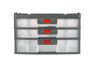 Сет для мелочей EXPERT 3 секции, серо-свинцовый/оранжевый (BR4788)