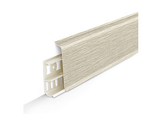 Плинтус напольный с кабель-каналами 70мм 2,2м "Деконика", 418 Дуб жемчужный