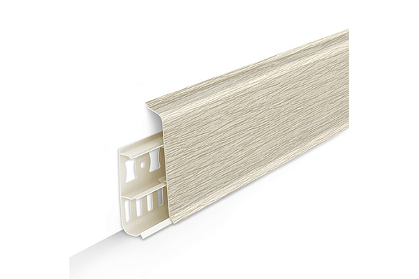 Плинтус напольный с кабель-каналами 70мм 2,2м "Деконика", 418 Дуб жемчужный