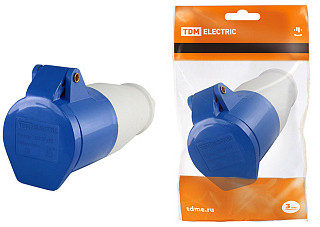 Розетка TDM 223 переносная 2Р+РЕ 32А 220В IP44 (0603-0015)