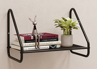 Полка настенная "Барселона 11" (BARCELONA 11 wall shelf) (Графит)