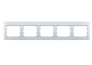 Рамка Profitec Corsa ST бел GLOSS 5СП гориз (PC-пластик) (910136)