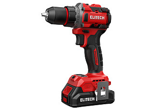 Дрель-шуруповерт ELITECH ДА 20БЛ2 20В, б/щет, 2,0Ач+4Ач Li-ion (Е2201.045.02)