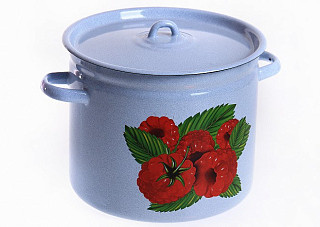 Кастрюля эмалированная с рисунком г.Лысьва 9,0л (С-1621/4Рб)