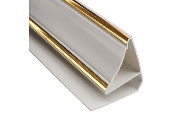 Профиль отделочный плинтус потолочный золото 3м (25шт/уп) PAN 801