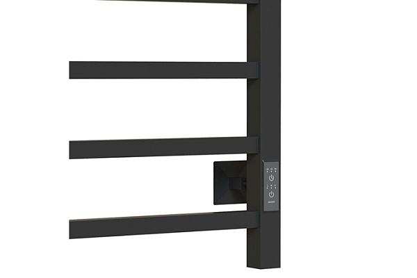 Полотенцесушитель электрический MIXLINE FORTUNE 80х50 (таймер, 425Вт, 8 перекладин) ГРАФИТ 557656