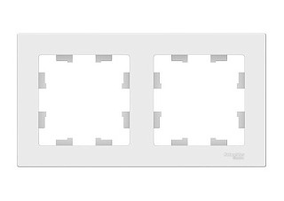 Рамка двухпостовая ATLASDESIGN универсальная белый (ATN000102) (982)