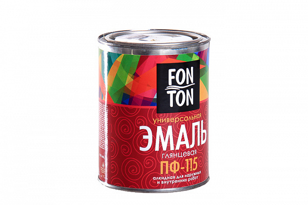Эмаль ПФ 115 Fon Ton красная ( 0,8кг)