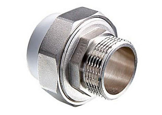 Муфта ПП разъемная НР 40х1_1/2" ASPIPE Белый (уп. 25 шт.)