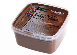 Шпатлевка FARBITEX ПРОФИ WOOD акриловая по дереву орех (0,5л)