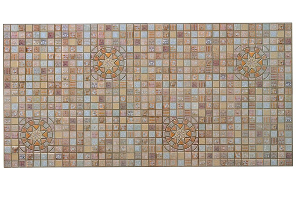 Панель ПВХ мозаика Медальон коричневый 0,4х957х480мм (33к) упаковка из 10шт