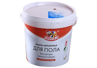 Эмаль акриловая для пола OLECOLOR красно-коричневый (1,0кг) 