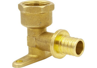 Уголок аксиальный AQUALINK с настенным креплением (водорозетка) 16мм х 1/2" вн,2,2мм(120/10) (01027)