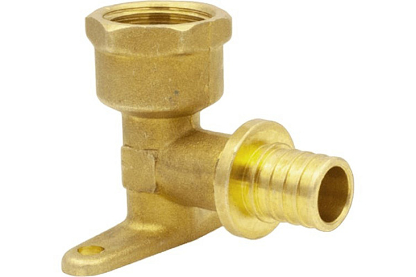 Уголок аксиальный AQUALINK с настенным креплением (водорозетка) 16мм х 1/2" вн,2,2мм(120/10) (01027)