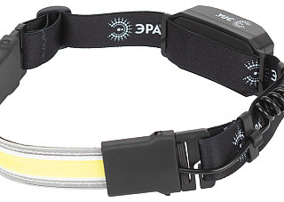 Фонарь ERA GA-807 налобный "Кибер" аккумуляторный 5Вт COB, 3 режима, miscro USB