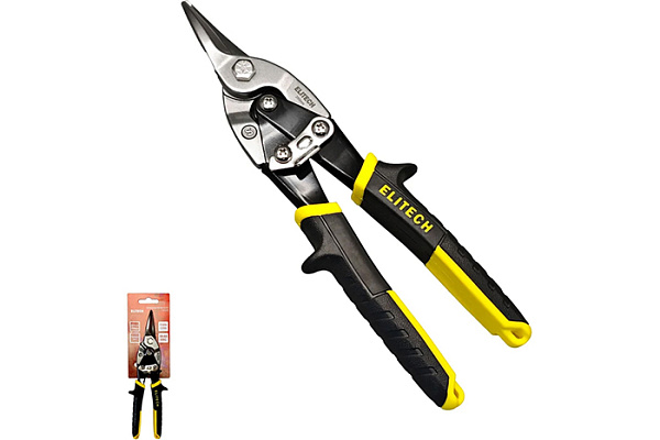 Ножницы по металлу ELITECH прямые 254мм, CrMo, HRC 56-60 140101