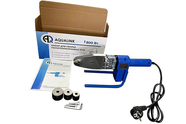 Сварочный аппарат для ППР труб AQUALINK (800Вт, 20-32мм) (04597)
