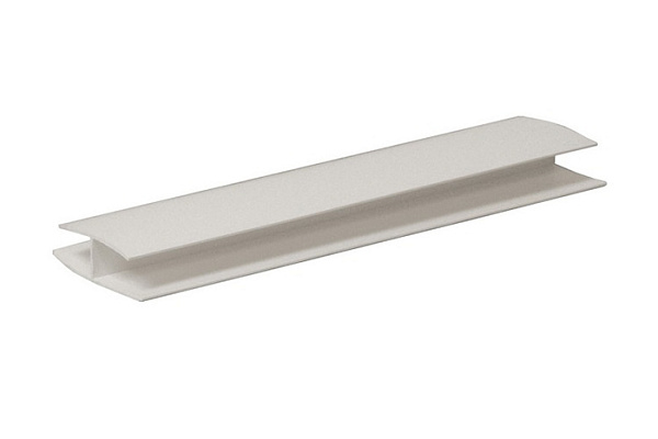 Профиль ПВХ Н стыковочный Идеал Ламини для панелей Белый глянц. (8ммх3,0м) 001-G (П8-С 001-G БЕЛ Г)