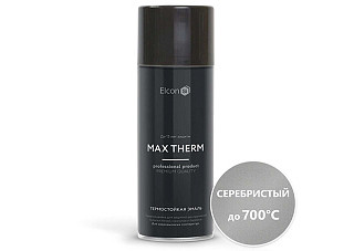 Эмаль термостойкая Elcon серебристая, 700 градусов, аэрозольная (520мл)