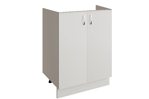 Тумба под мойку из нержавеющей стали 60 ЛДСП белая (600х820х436мм)