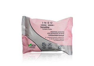 Салфетки влажные INSO для интимной гигиены SensitiveCare 20шт (514)