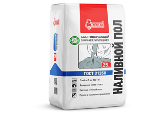 Наливной пол (5-100мм) "Быстротвердеющий" самонивелирующийся 25кг Старатели