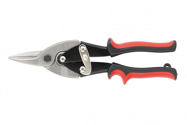 Ножницы по металлу MATRIX 250 мм, пряморежущие, обрезиненные рукоятки (78330)