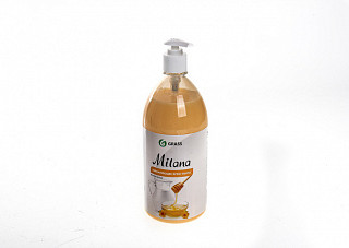 Крем-мыло жидкое GRASS Milana молоко и мед 1,0л (126101)