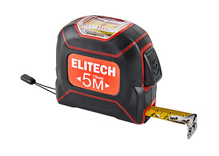 Рулетка ELITECH  5мх19мм, отверстие для обзора, магнитный зацеп, ABS пластик 310501