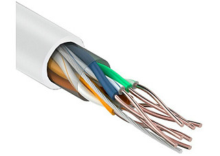 Кабель витая пара U/UTP Cat 5е 4x2x24AWG(0,50мм) CCA (омедненка) PVC SIMPLE solid (305м), серый