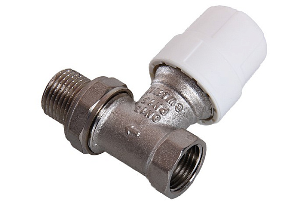 Клапан AQUALINK термостатический прямой с уплотнение 1/2" ДУ15 для радиатора (80/10) (02607/02621)  