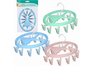 Вешалка овал. с 12 прищепками 17x25см FL75-36