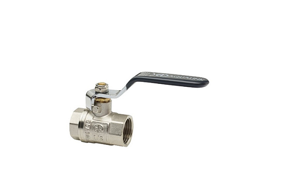 Кран шаровой латунный AQUALINK ДУ40 (1 1/2) Г/Г рычаг (01147) (30/5) 