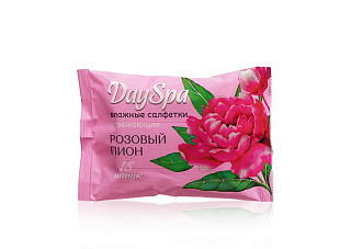 Салфетки влажные Day Spa освежающие Розовый Пион 15шт (795) 121